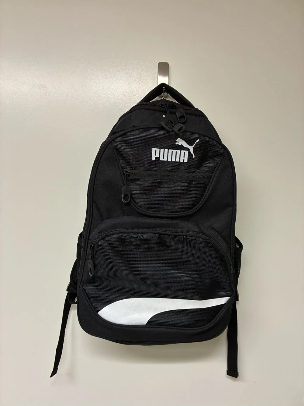 Puma Black and White Logo Backpack